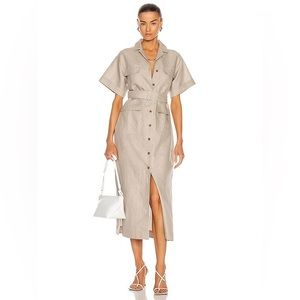 NWT Matthew Bruch, Safari midi dress, Size 3 (US 6), never worn!